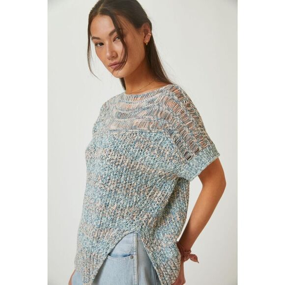 NWT ANTHROPOLOGIE PILCRO SHORT SLEEVE SWEATER - Picture 1 of 10